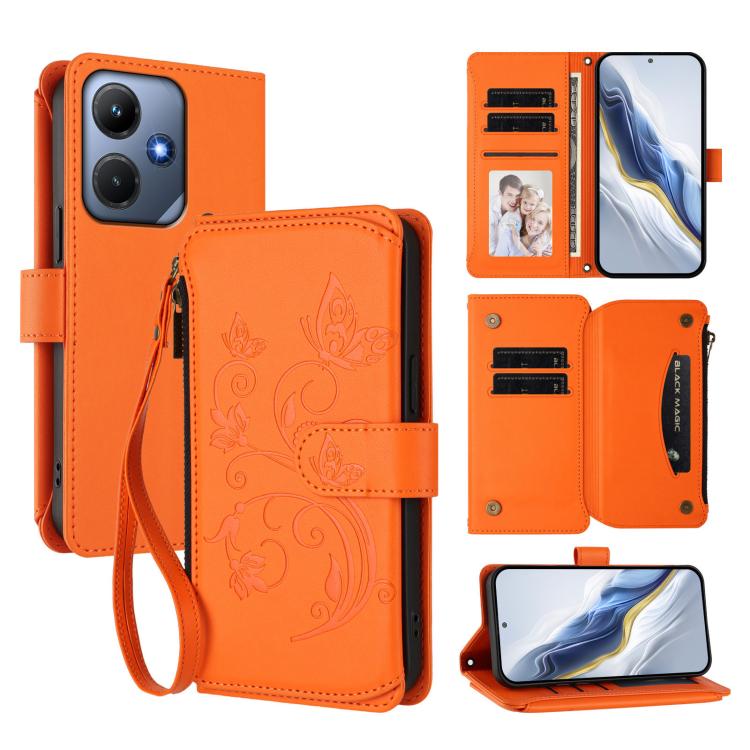 Butterfly Love Flower Multi-card Zipper Wallet Leather Phone Case, For Infinix Note 30 Pro 4G, For Infinix Note 30 VIP, For Infinix Hot 30i / X669, For Infinix Hot 30 4G, For Infinix Hot 20s / 20 Pro, For Infinix Hot 20 5G