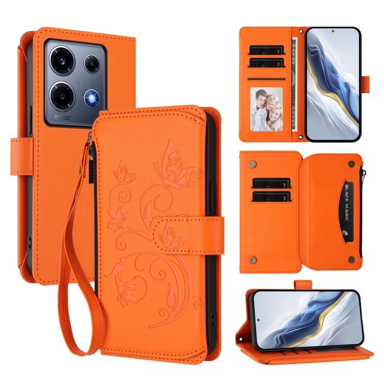 Butterfly Love Flower Multi-card Zipper Wallet Leather Phone Case, For Infinix Note 30 Pro 4G, For Infinix Note 30 VIP, For Infinix Hot 30i / X669, For Infinix Hot 30 4G, For Infinix Hot 20s / 20 Pro, For Infinix Hot 20 5G