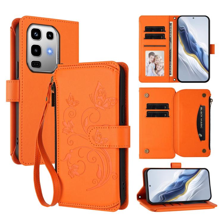 Butterfly Love Flower Multi-card Zipper Wallet Leather Phone Case, For Infinix Smart 10 / Tecno Pop 10, For Infinix GT 30 Pro, For Infinix Note 50s, For Infinix Note 50X 5G, For Infinix Note 50 Pro+ 5G, For Infinix Note 50 4G / 50 Pro 4G