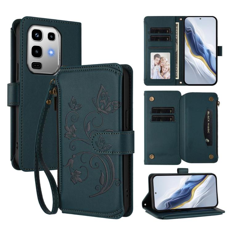Butterfly Love Flower Multi-card Zipper Wallet Leather Phone Case, For Infinix Smart 10 / Tecno Pop 10, For Infinix GT 30 Pro, For Infinix Note 50s, For Infinix Note 50X 5G, For Infinix Note 50 Pro+ 5G, For Infinix Note 50 4G / 50 Pro 4G