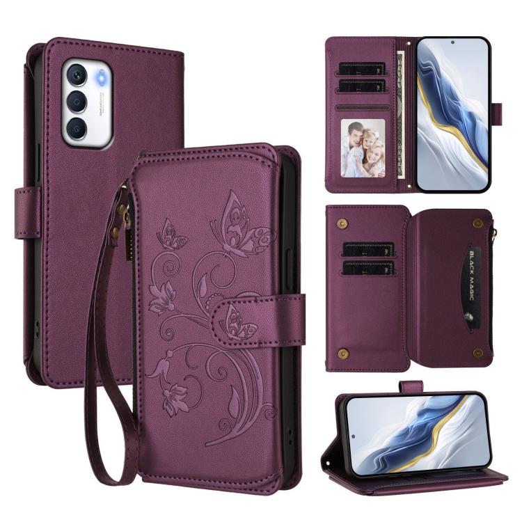Butterfly Love Flower Multi-card Zipper Wallet Leather Phone Case, For Infinix Smart 7 Global, For Infinix Hot 12i / 20i, For Infinix Zero 5G 2023, For Infinix Hot 20 Play, For Infinix Hot 20 4G, For Infinix Zero 20