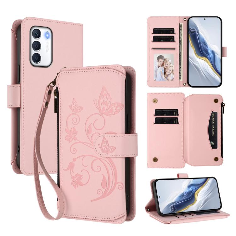 Butterfly Love Flower Multi-card Zipper Wallet Leather Phone Case, For Infinix Smart 7 Global, For Infinix Hot 12i / 20i, For Infinix Zero 5G 2023, For Infinix Hot 20 Play, For Infinix Hot 20 4G, For Infinix Zero 20