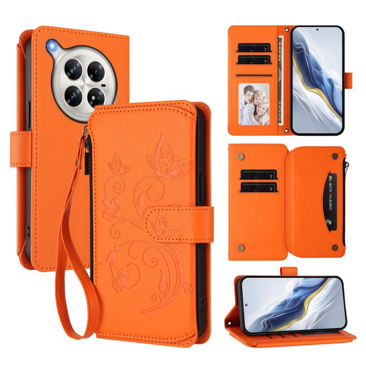 Butterfly Love Flower Multi-card Zipper Wallet Leather Phone Case, For Infinix Hot 50i 4G / Smart 9 4G, For Infinix Hot 50 Pro+ 4G, For Infinix Hot 50 4G, For Infinix Hot 50 5G, For Infinix Zero 40 5G, For Infinix Zero 40 4G
