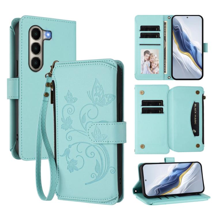 Butterfly Love Flower Multi-card Zipper Wallet Leather Phone Case, For Itel A200 4G / A200+ 4G, For Itel A95 5G, For Itel A90 4G, For Itel City 100, For Itel A58 Lite / A49 Play, For Itel S25 Ultra 4G Curved