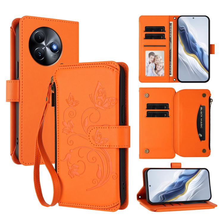 Butterfly Love Flower Multi-card Zipper Wallet Leather Phone Case, For Itel S24, For Itel P55+, For Itel P55 4G / Infinix Smart 8, For Itel A05s, For Itel A70, For Itel A60 / A60S