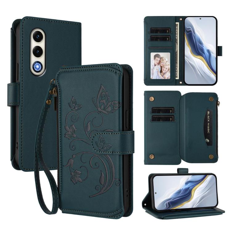 Butterfly Love Flower Multi-card Zipper Wallet Leather Phone Case, For Itel S25 4G Flat, For Itel A80 4G, For Itel A50C, For Itel A50, For Itel P55 5G, For Itel RS4 / S666LN