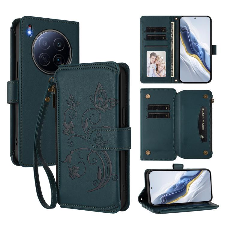 Butterfly Love Flower Multi-card Zipper Wallet Leather Phone Case, For Tecno Spark GO 2025 / 1S, For Tecno Camon 40 Pro 5G, For Tecno Camon 40 Premier, For Tecno Camon 40 4G, For Tecno Spark 30C 5G / Pop 9 5G, For Tecno Camon 30S / 30S Pro