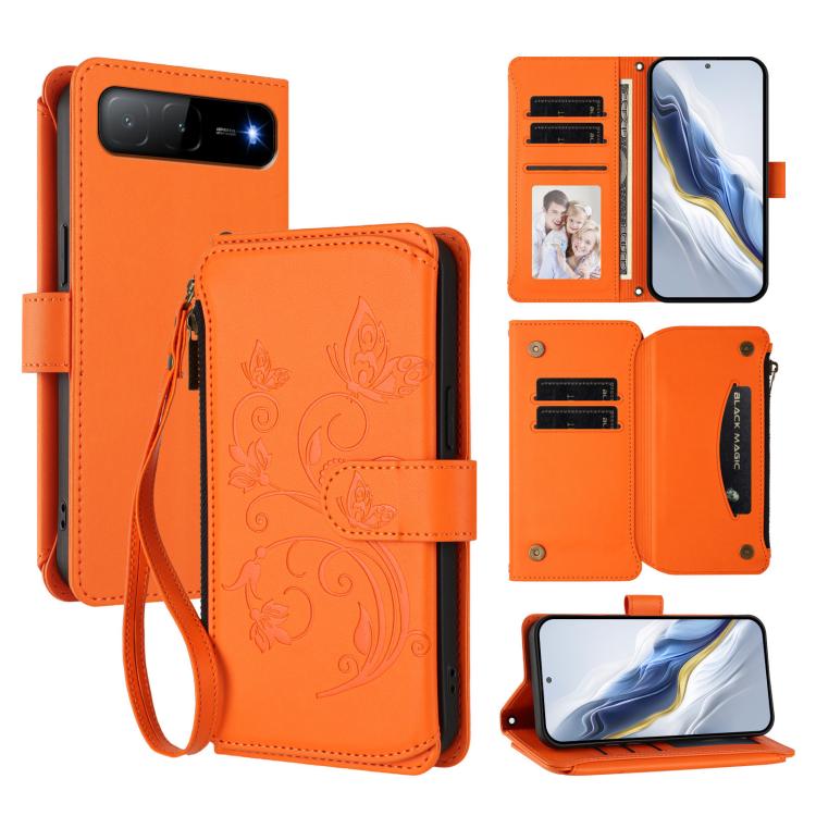 Butterfly Love Flower Multi-card Zipper Wallet Leather Phone Case, For Tecno Spark 30 Pro 4G, For Tecno Spark 30 5G / Pova 6 Neo 5G, For Tecno Spark 30 4G, For Tecno Spark GO 5G 2025 / Hot 60i 4G, For Tecno Spark 30C 4G, For Tecno Spark 20 Pro 5G