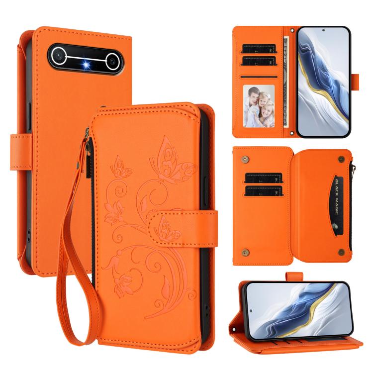 Butterfly Love Flower Multi-card Zipper Wallet Leather Phone Case, For Tecno Camon 50 Pro 4G, For Tecno Camon 50 4G, For Tecno Spark Slim 5G, For Tecno Camon 40 Pro 4G, For Tecno Spark 40 4G, For Tecno Pova 7 4G