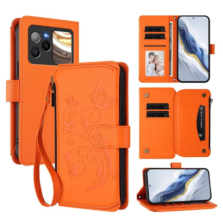Butterfly Love Flower Multi-card Zipper Wallet Leather Phone Case, For BLU G95, For BLU Bold N4, For BLU Bold K10 / G54, For BLU G64, For BLU Bold K50, For BLU C9