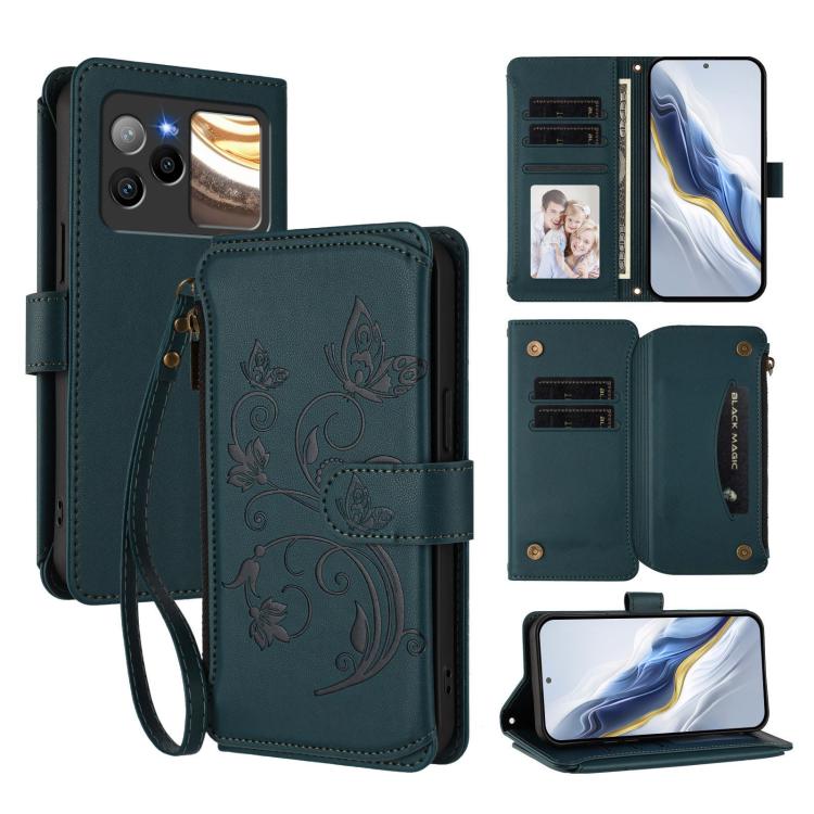 Butterfly Love Flower Multi-card Zipper Wallet Leather Phone Case, For BLU G95, For BLU Bold N4, For BLU Bold K10 / G54, For BLU G64, For BLU Bold K50, For BLU C9