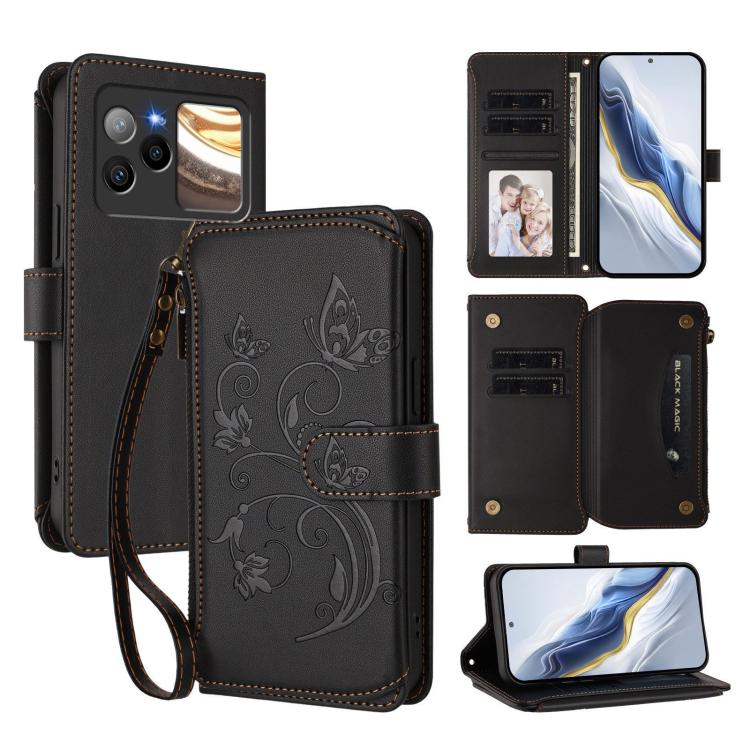 Butterfly Love Flower Multi-card Zipper Wallet Leather Phone Case, For BLU G95, For BLU Bold N4, For BLU Bold K10 / G54, For BLU G64, For BLU Bold K50, For BLU C9