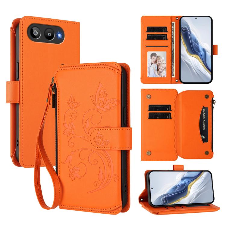 Butterfly Love Flower Multi-card Zipper Wallet Leather Phone Case, For BLU G95, For BLU Bold N4, For BLU Bold K10 / G54, For BLU G64, For BLU Bold K50, For BLU C9