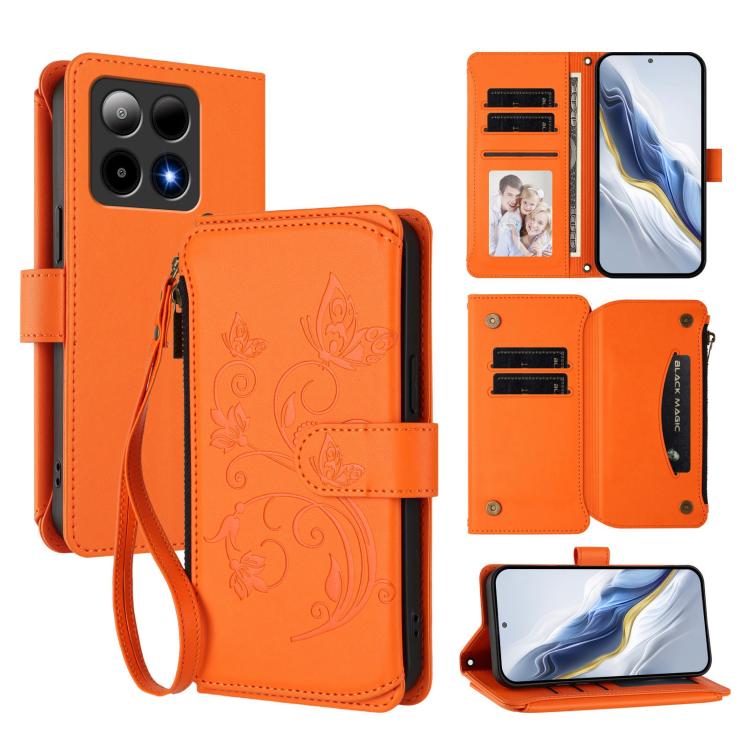 Butterfly Love Flower Multi-card Zipper Wallet Leather Phone Case, For Boost Mobile Summit 5G, For Boost Mobile Celero 5G+ 2024 / 3+ 5G, For Boost Mobile Celero 5G 2024 / 3 5G, For Boost Mobile Celero 5G SC / SN339D