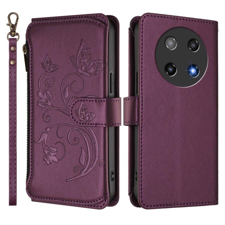 Butterfly Love Flower Multi-card Zipper Wallet Leather Phone Case, For Coolpad C16, For Coolpad X100, For Coolpad Cool 40i