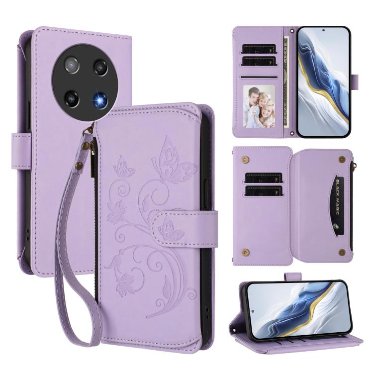 Butterfly Love Flower Multi-card Zipper Wallet Leather Phone Case, For Coolpad C16, For Coolpad X100, For Coolpad Cool 40i