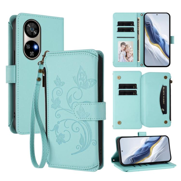Butterfly Love Flower Multi-card Zipper Wallet Leather Phone Case, For Ulefone Note 21, For Ulefone Note 18 Ultra / Note 18 Pro, For Ulefone Note 20 Pro, For Ulefone Note 19, For Ulefone Note 17 Pro, For Ulefone Note 16 Pro