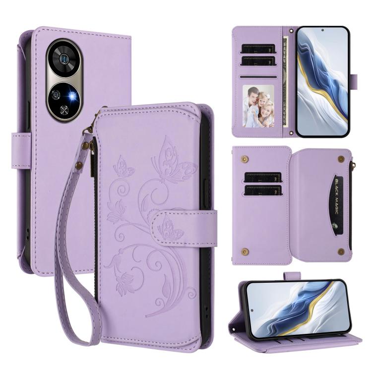 Butterfly Love Flower Multi-card Zipper Wallet Leather Phone Case, For Ulefone Note 21, For Ulefone Note 18 Ultra / Note 18 Pro, For Ulefone Note 20 Pro, For Ulefone Note 19, For Ulefone Note 17 Pro, For Ulefone Note 16 Pro