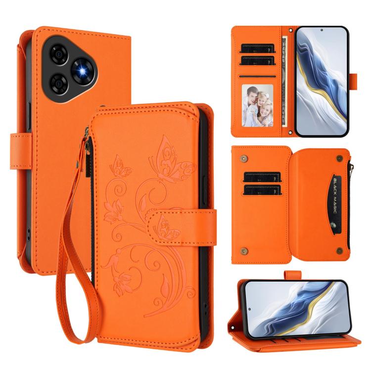 Butterfly Love Flower Multi-card Zipper Wallet Leather Phone Case, For Ulefone Note 21, For Ulefone Note 18 Ultra / Note 18 Pro, For Ulefone Note 20 Pro, For Ulefone Note 19, For Ulefone Note 17 Pro, For Ulefone Note 16 Pro