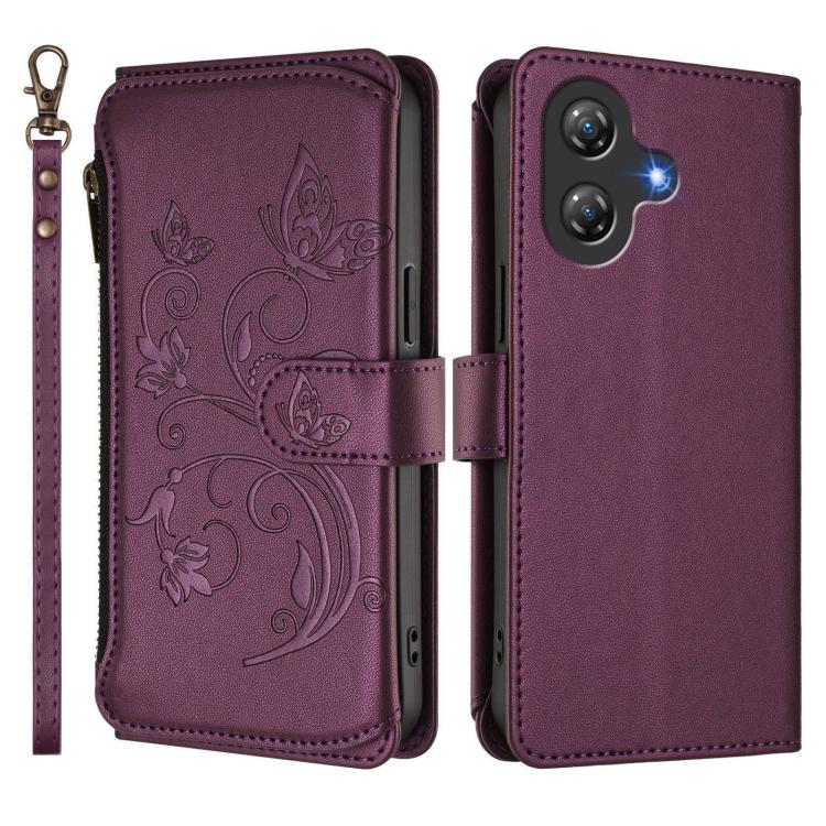 Butterfly Love Flower Multi-card Zipper Wallet Leather Phone Case, For Ulefone Note 21, For Ulefone Note 18 Ultra / Note 18 Pro, For Ulefone Note 20 Pro, For Ulefone Note 19, For Ulefone Note 17 Pro, For Ulefone Note 16 Pro