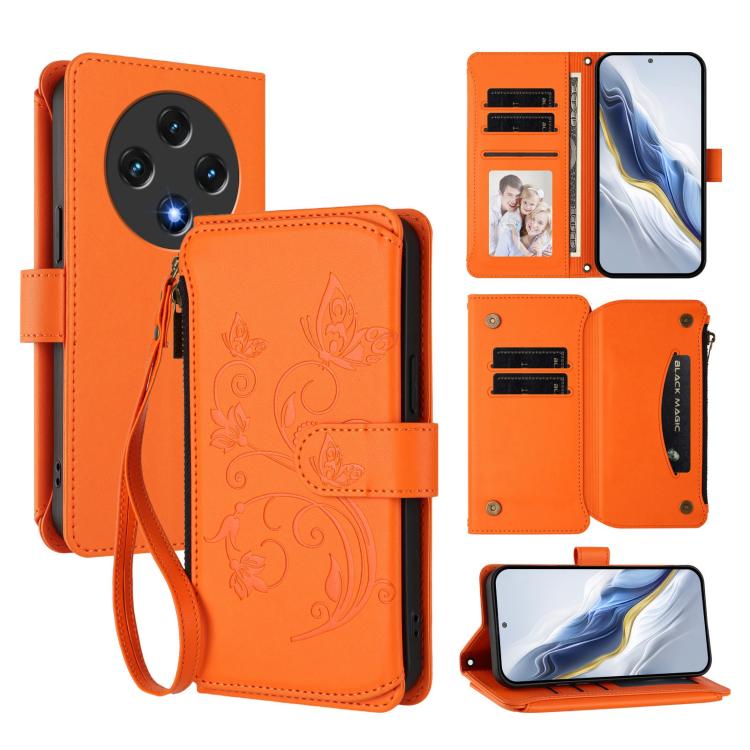 Butterfly Love Flower Multi-card Zipper Wallet Leather Phone Case, For Umidigi G100, For Umidigi Note 100, For Umidigi Note 90, For Umidigi A15 / A15C / A15T, For Umidigi G9 5G, For Umidigi Bison X20