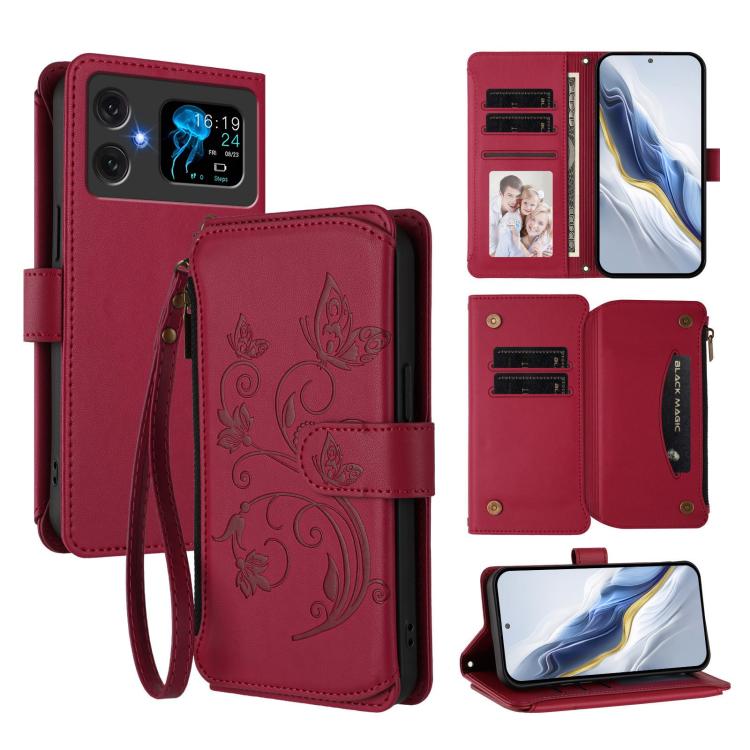 Butterfly Love Flower Multi-card Zipper Wallet Leather Phone Case, For Cubot A40, For Cubot P90, For Cubot A30, For Cubot A20, For Cubot Max 5, For Cubot A10