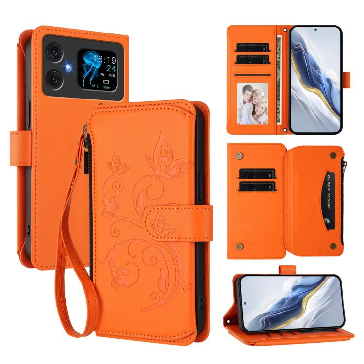 Butterfly Love Flower Multi-card Zipper Wallet Leather Phone Case, For Cubot A40, For Cubot P90, For Cubot A30, For Cubot A20, For Cubot Max 5, For Cubot A10