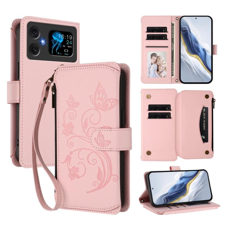 Butterfly Love Flower Multi-card Zipper Wallet Leather Phone Case, For Cubot A40, For Cubot P90, For Cubot A30, For Cubot A20, For Cubot Max 5, For Cubot A10