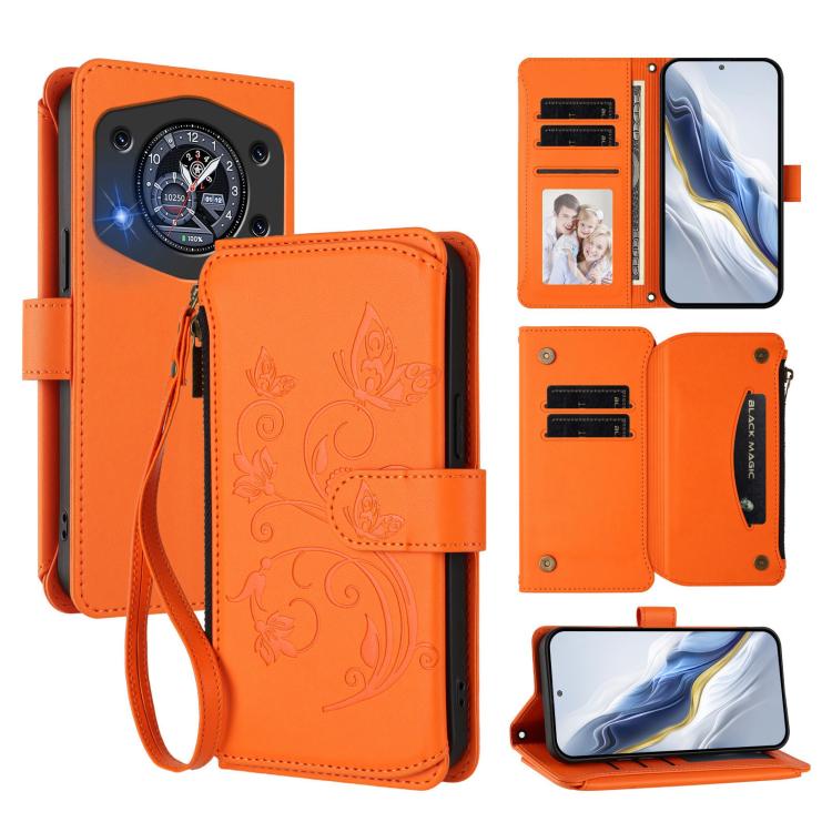 Butterfly Love Flower Multi-card Zipper Wallet Leather Phone Case, For Cubot A40, For Cubot P90, For Cubot A30, For Cubot A20, For Cubot Max 5, For Cubot A10