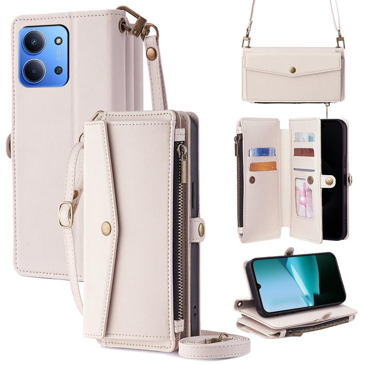 Zipper Wallet Side Buckle Crossbody Lanyard Leather Phone Case, For Redmi A7 Pro 171mm / Poco C85x 5G, For Redmi Turbo 5 Max 5G / Poco X8 Pro Max 5G, For Redmi Turbo 5 5G / Poco X8 Pro 5G, For Redmi K90 Pro Max 5G / Poco F8 Ultra                       ...