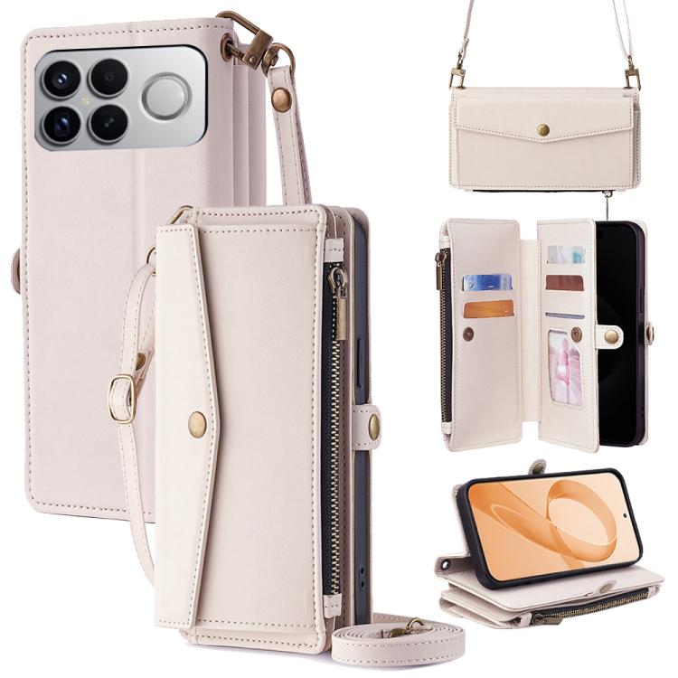 Zipper Wallet Side Buckle Crossbody Lanyard Leather Phone Case, For Redmi A7 Pro 171mm / Poco C85x 5G, For Redmi Turbo 5 Max 5G / Poco X8 Pro Max 5G, For Redmi Turbo 5 5G / Poco X8 Pro 5G, For Redmi K90 Pro Max 5G / Poco F8 Ultra                       ...