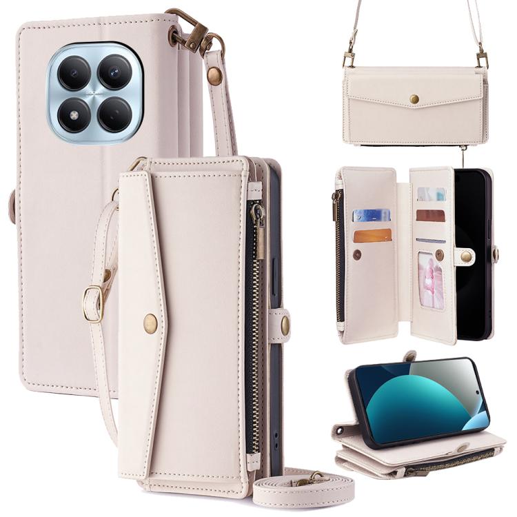 Zipper Wallet Side Buckle Crossbody Lanyard Leather Phone Case, For Redmi A7 Pro 171mm / Poco C85x 5G, For Redmi Turbo 5 Max 5G / Poco X8 Pro Max 5G, For Redmi Turbo 5 5G / Poco X8 Pro 5G, For Redmi K90 Pro Max 5G / Poco F8 Ultra                       ...