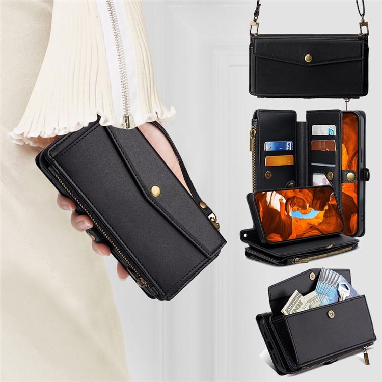 Zipper Wallet Side Buckle Crossbody Lanyard Leather Phone Case, For Redmi A7 Pro 171mm / Poco C85x 5G, For Redmi Turbo 5 Max 5G / Poco X8 Pro Max 5G, For Redmi Turbo 5 5G / Poco X8 Pro 5G, For Redmi K90 Pro Max 5G / Poco F8 Ultra                       ...