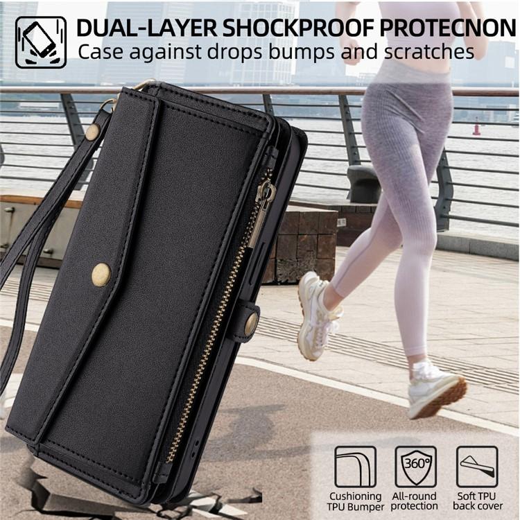 Zipper Wallet Side Buckle Crossbody Lanyard Leather Phone Case, For Redmi A7 Pro 171mm / Poco C85x 5G, For Redmi Turbo 5 Max 5G / Poco X8 Pro Max 5G, For Redmi Turbo 5 5G / Poco X8 Pro 5G, For Redmi K90 Pro Max 5G / Poco F8 Ultra                       ...
