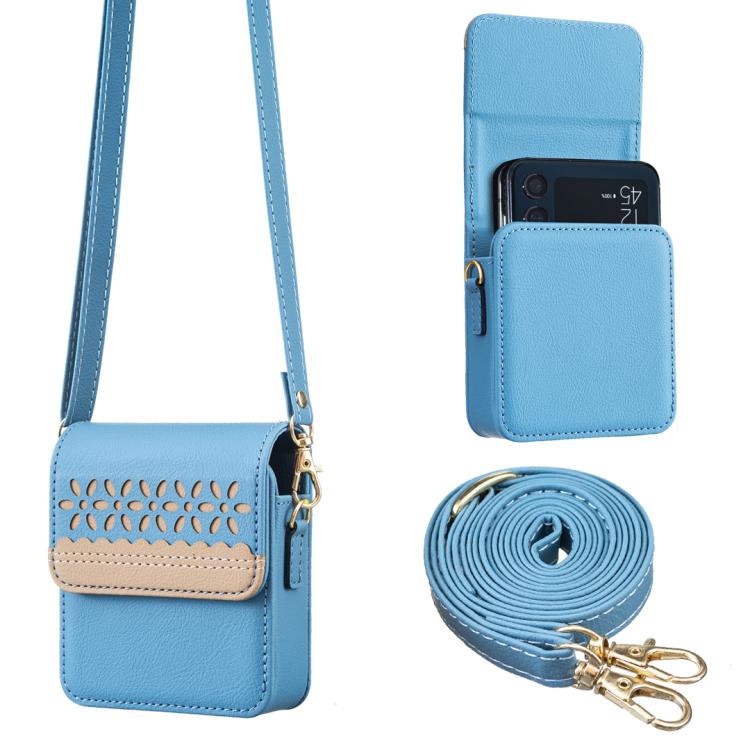 BFB13 BINFEN Color Flowers Crossbody Flip Phone Leather Bag