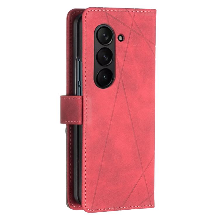 Magnetic Buckle Rhombus Texture Leather Phone Case, For Galaxy Z Fold8 5G, For Galaxy Z Fold8 Ultra 5G, For Samsung Galaxy Z Fold7, For Samsung Galaxy Z Fold6, For Samsung Galaxy Z Fold5