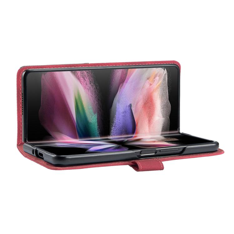 Magnetic Buckle Rhombus Texture Leather Phone Case, For Galaxy Z Fold8 5G, For Galaxy Z Fold8 Ultra 5G, For Samsung Galaxy Z Fold7, For Samsung Galaxy Z Fold6, For Samsung Galaxy Z Fold5