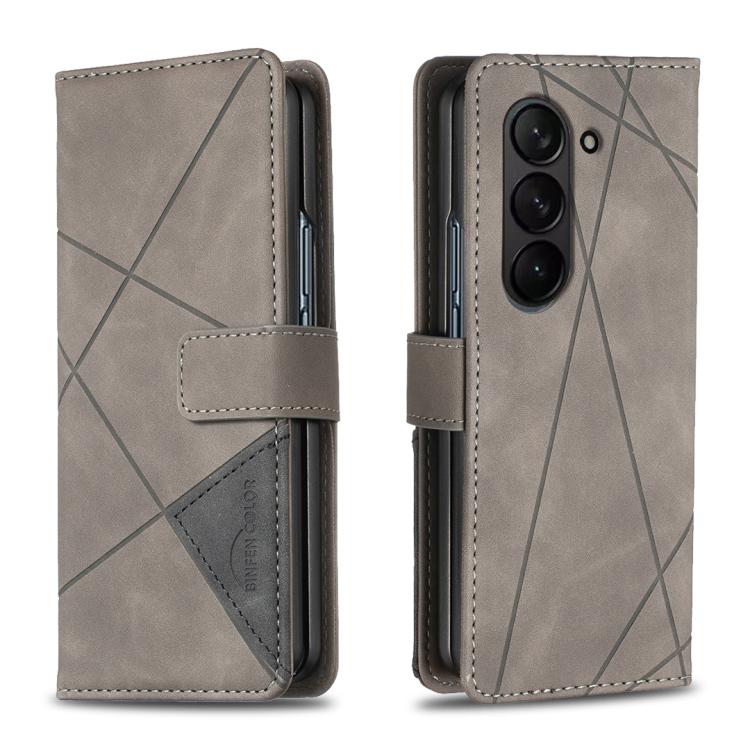 Magnetic Buckle Rhombus Texture Leather Phone Case, For Galaxy Z Fold8 5G, For Galaxy Z Fold8 Ultra 5G, For Samsung Galaxy Z Fold7, For Samsung Galaxy Z Fold6, For Samsung Galaxy Z Fold5