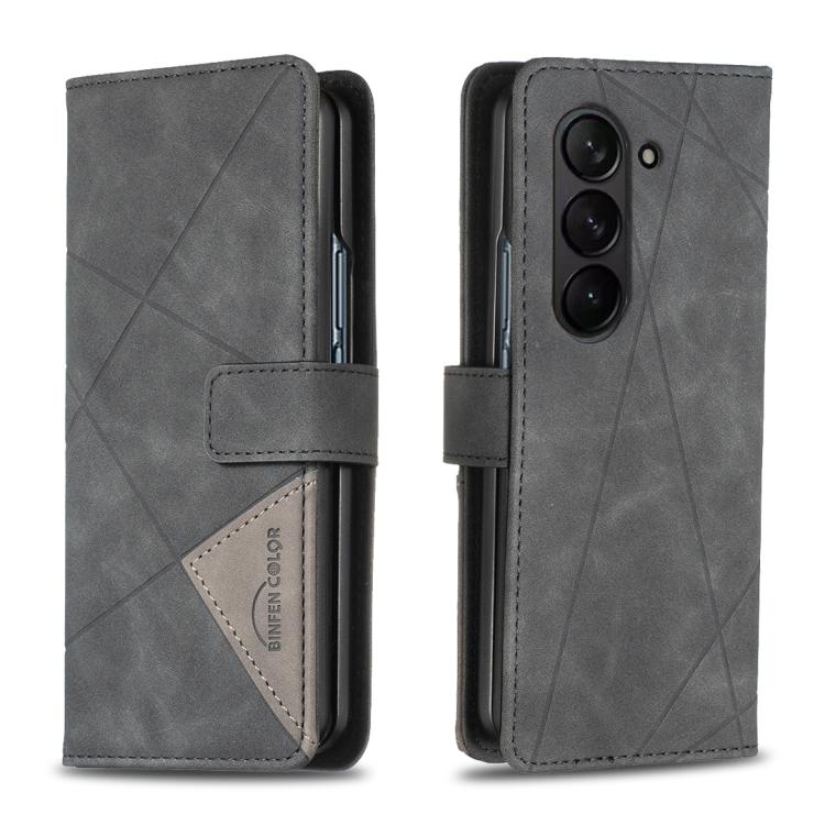 Magnetic Buckle Rhombus Texture Leather Phone Case, For Galaxy Z Fold8 5G, For Galaxy Z Fold8 Ultra 5G, For Samsung Galaxy Z Fold7, For Samsung Galaxy Z Fold6, For Samsung Galaxy Z Fold5