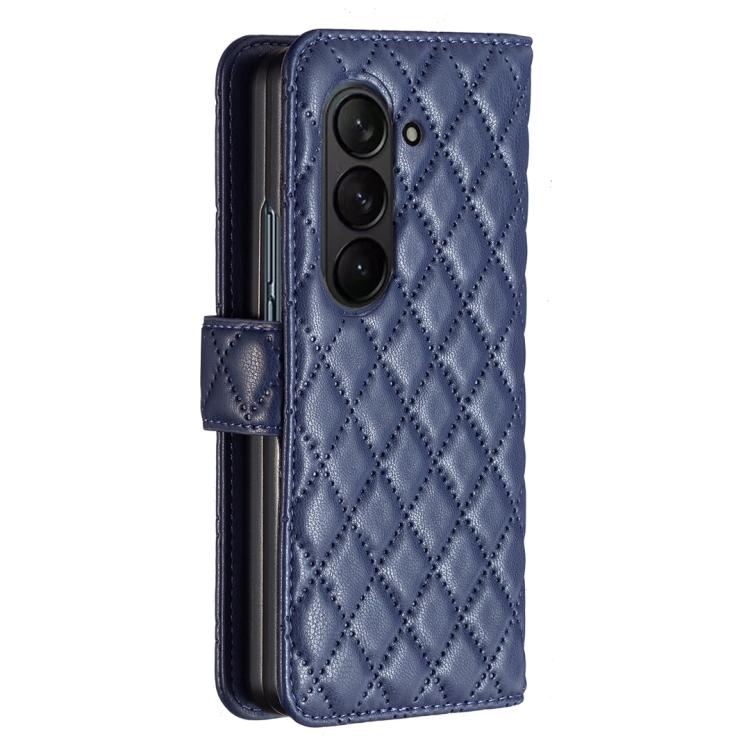 Diamond Lattice Wallet Flip Leather Phone Case, For Galaxy Z Fold8 5G, For Galaxy Z Fold8 Ultra 5G, For Samsung Galaxy Z Fold7, For Samsung Galaxy Z Fold6, For Samsung Galaxy Z Fold5