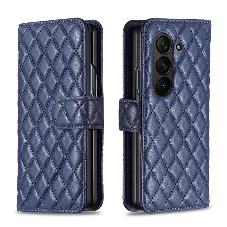Diamond Lattice Wallet Flip Leather Phone Case, For Galaxy Z Fold8 5G, For Galaxy Z Fold8 Ultra 5G, For Samsung Galaxy Z Fold7, For Samsung Galaxy Z Fold6, For Samsung Galaxy Z Fold5