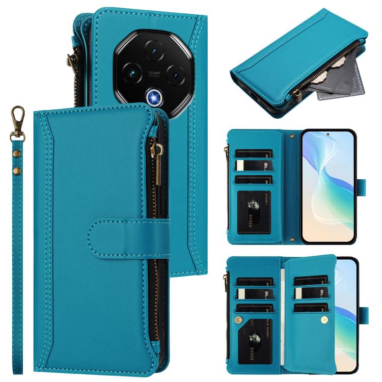 Magnetic Closure 9 Card Slots Zipper Leather Case with Hand Strap, For UMIDIGI G100X 5G / 4G, For UMIDIGI G100 Pro