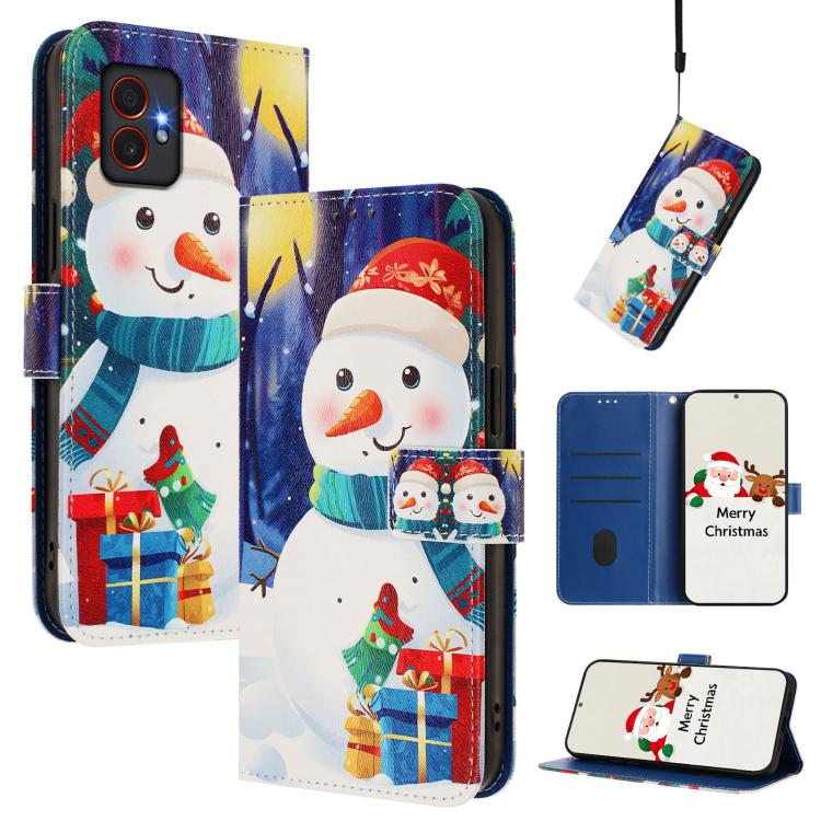 Christmas Series Buckle Leather Phone Case with Hand Strap, For Samsung Galaxy S25 Ultra 5G, For Samsung Galaxy S24 FE 5G, For Samsung Galaxy Xcover7 Pro, For Samsung Galaxy Xcover7 5G, For Samsung Galaxy S24 Ultra 5G, For Samsung Galaxy S23 FE 5G     ...