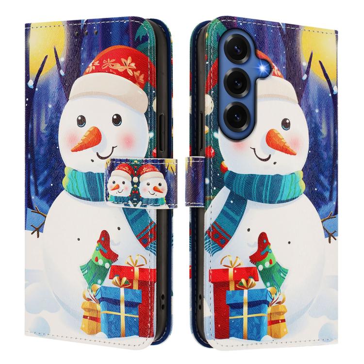 Christmas Series Buckle Leather Phone Case with Hand Strap, For Samsung Galaxy S26+ 5G, For Samsung Galaxy S26 Edge 5G, For Samsung Galaxy S26 Ultra 5G, For Samsung Galaxy S26 5G, For Samsung Galaxy S25 FE 5G, For Samsung Galaxy S25 Edge 5G            ...