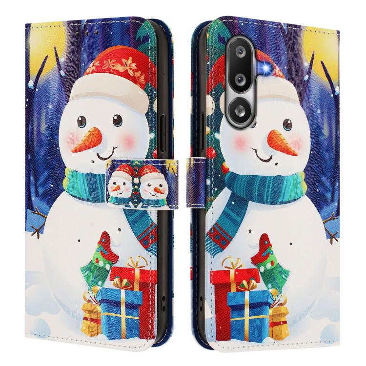 Christmas Series Buckle Leather Phone Case with Hand Strap, For Samsung Galaxy M36 5G, For Samsung Galaxy A17 / A26 5G, For Samsung Galaxy M56 5G, For Samsung Galaxy F16 5G / M16 5G, For Samsung Galaxy F06 5G / M06 5G, For Samsung Galaxy A06 5G / 4G   ...