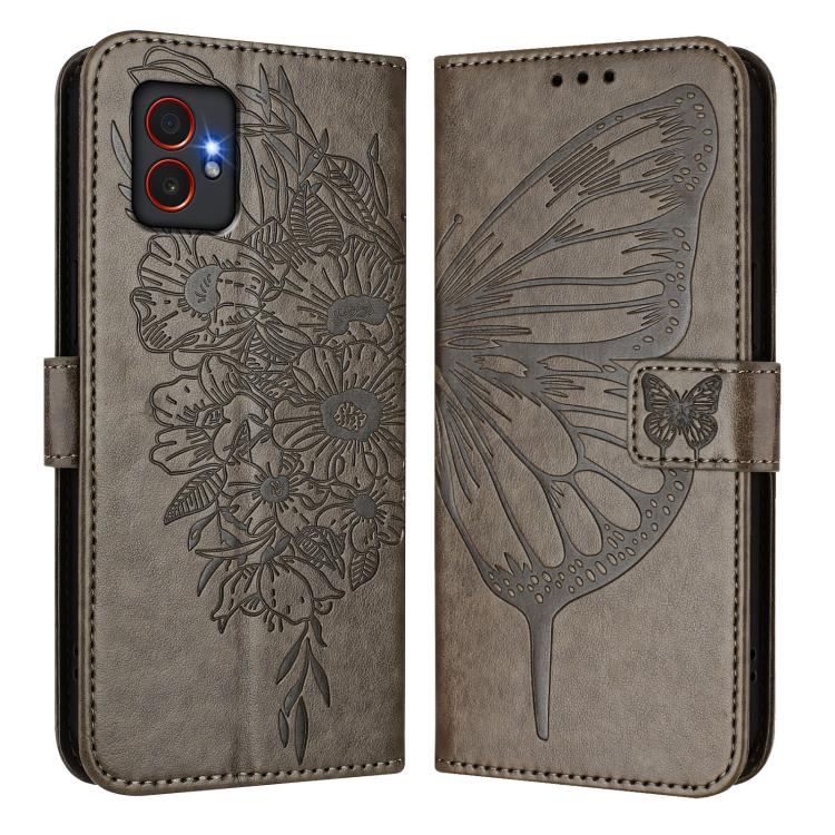 Embossed Butterfly Leather Phone Case, For Samsung Galaxy XCover7 Pro