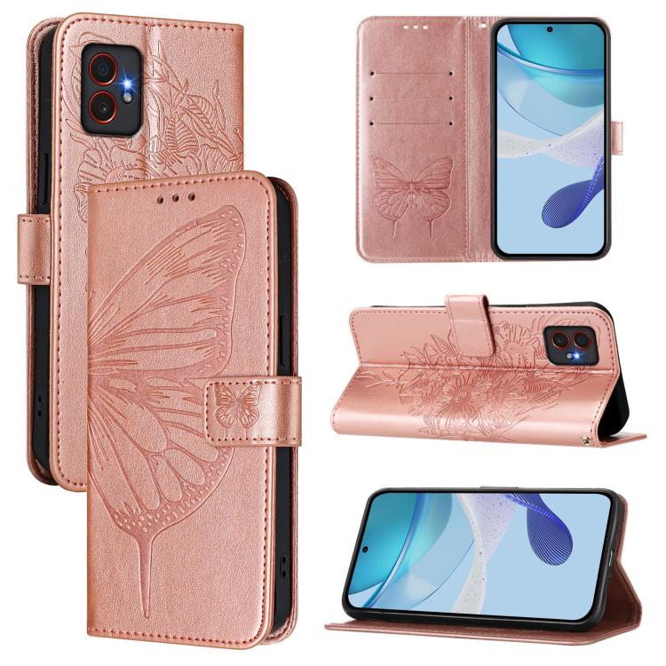 Embossed Butterfly Leather Phone Case, For Samsung Galaxy XCover7 Pro
