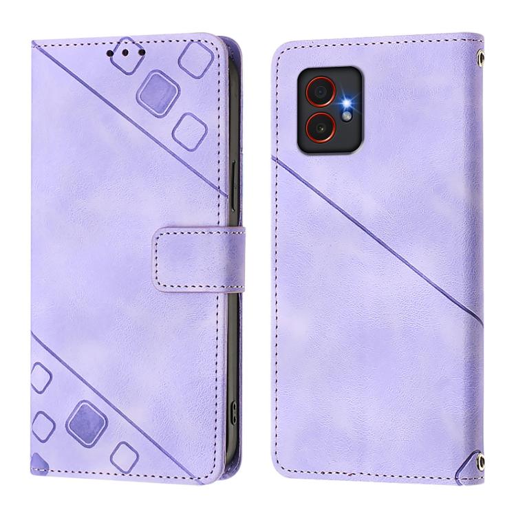Skin-feel Embossed Leather Phone Case, For Samsung Galaxy XCover7 Pro