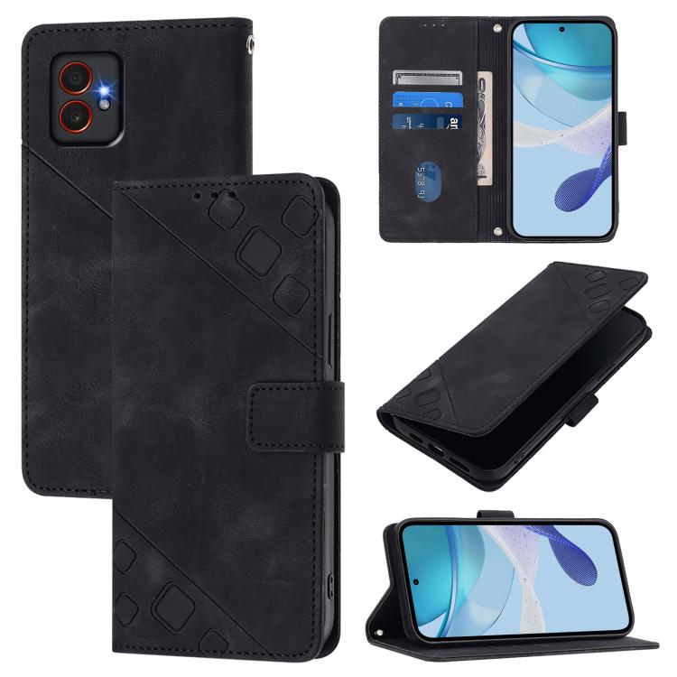 Skin-feel Embossed Leather Phone Case, For Samsung Galaxy XCover7 Pro