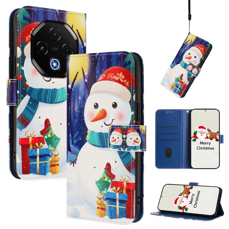 Christmas Series Buckle Leather Phone Case with Hand Strap, For UMIDIGI G100x 5G / 4G, For UMIDIGI G100 Pro